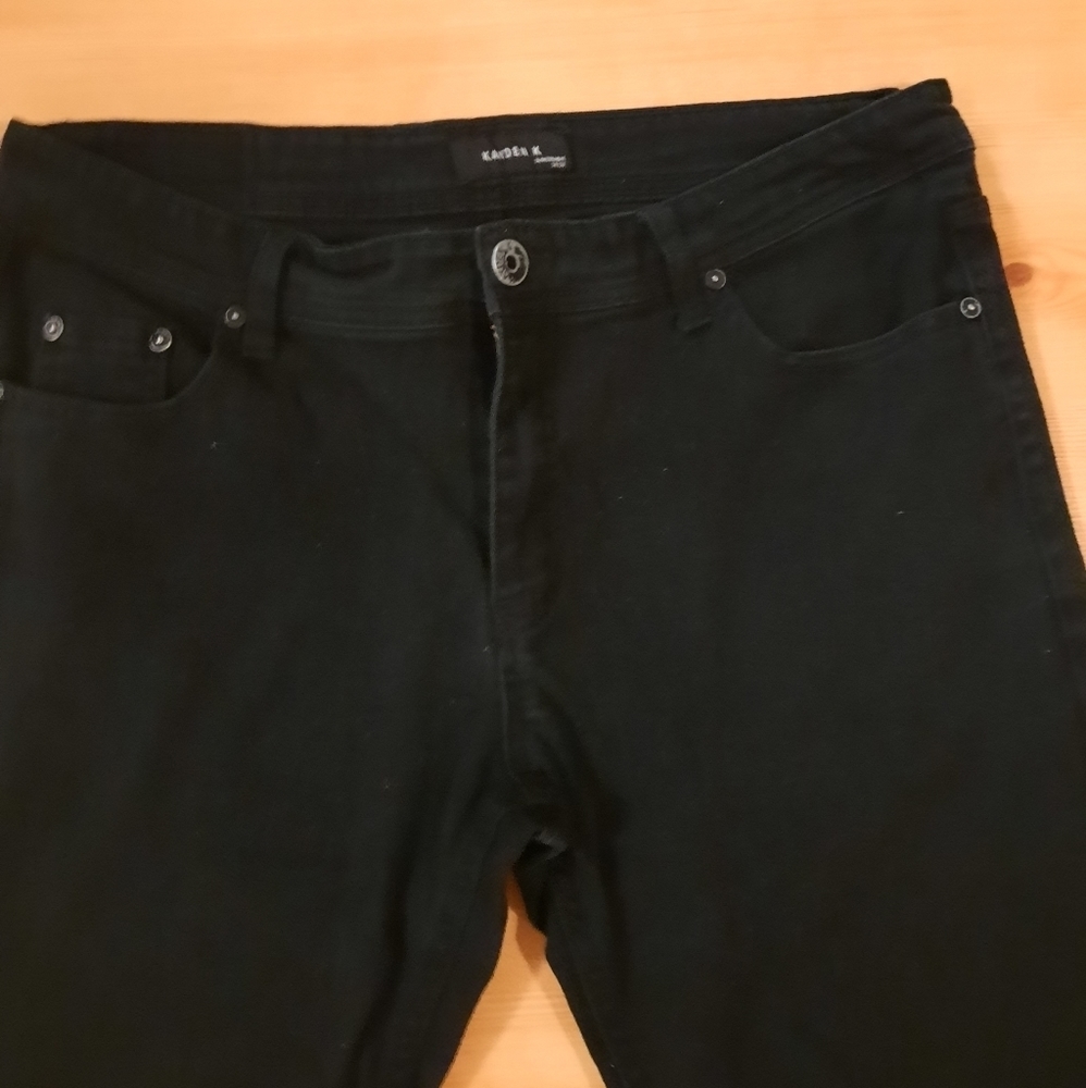 KAYDEN Slim/Straight Men's Black Jeans - Picture 2 of 8